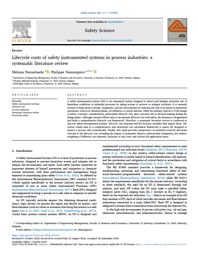 Lifecycle costs of safety instrumented systems in process industries: a systematic literature review